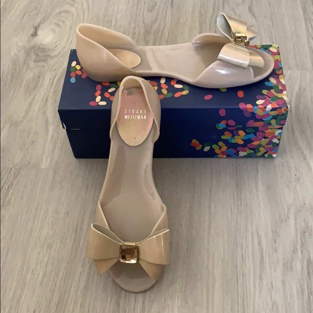 Stuart Weitzman Gemini Beige Jelly size 7 with box